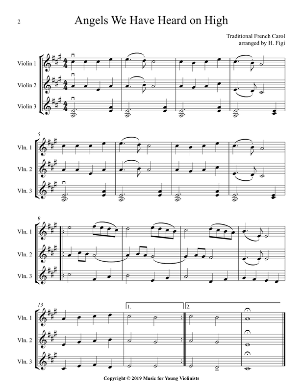violin christmas sheet music for beginners