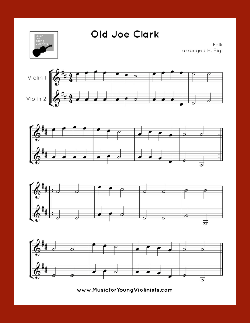 Free Printable Beginner Violin Sheet Music